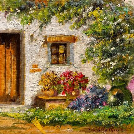 Peinture Puerta con enredadera par Cabello Ruiz Jose | Tableau Impressionnisme Huile Scènes de vie