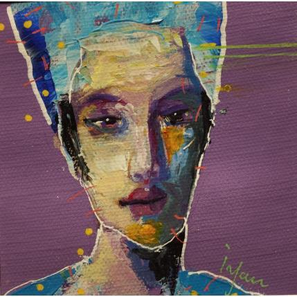 Peinture La dame en violet par Yavru Irfan | Tableau Figuratif Huile