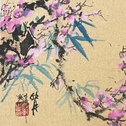 Peinture Cherry  blossom   par Yu Huan Huan | Tableau Figuratif Encre Nature