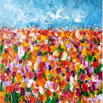 Peinture Mosaique de fleurs par Amblard Florence | Tableau