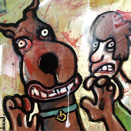 Peinture Scoobidours par Doudoudidon | Tableau Art Singulier Acrylique Icones Pop, Portraits