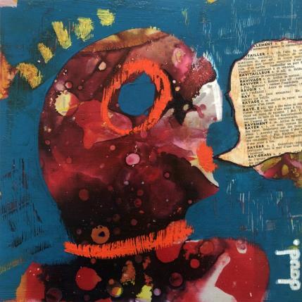 Peinture Je raye et je zappe par Doudoudidon | Tableau Art Singulier Acrylique Scènes de vie