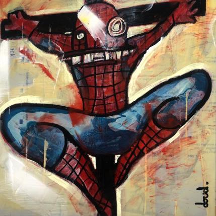 Peinture Spider Christ par Doudoudidon | Tableau Art Singulier Acrylique Icones Pop, Nu