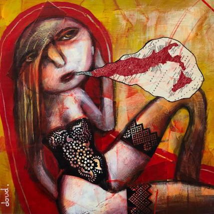 Peinture L'italie à ma botte par Doudoudidon | Tableau Art Singulier Acrylique Nu, Portraits