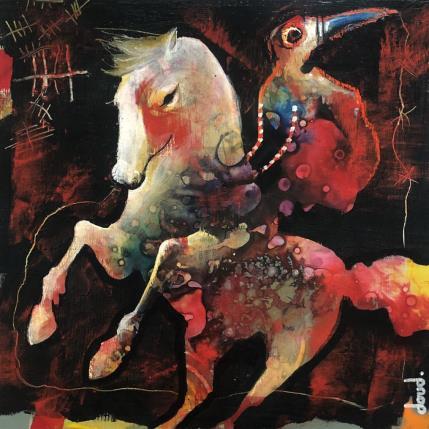 Peinture Un corbal, des corps beaux par Doudoudidon | Tableau Art Singulier Acrylique Animaux, Scènes de vie