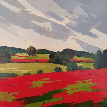 Peinture Avant l'orage par Clavel Pier-Marion | Tableau Impressionnisme Bois, Huile Paysages