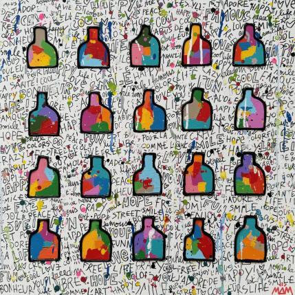 Peinture ABUS DE COULEURS par Mam | Tableau Pop-art Acrylique Icones Pop, Natures mortes, Noir & blanc