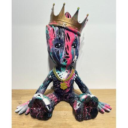 Sculpture AURORA GROOT KING OF STREET par Mikhel Julien | Sculpture Pop-art Graffiti, Résine