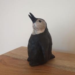 Sculpture Terre Adélie C1 par Escoffier Odile | Sculpture Figuratif Raku Animaux