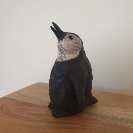 Sculpture Terre Adélie C1 by Escoffier Odile | Sculpture Figurative Raku Animals