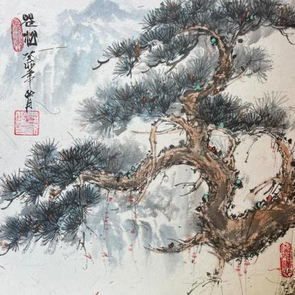 Peinture Pine par Yu Huan Huan | Tableau Figuratif Encre Nature, Paysages