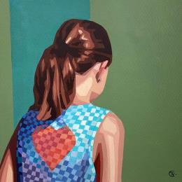 Painting Vas -y  by Colin Véronique | Painting Figurative Acrylic Child, Life style, Pop icons, Portrait