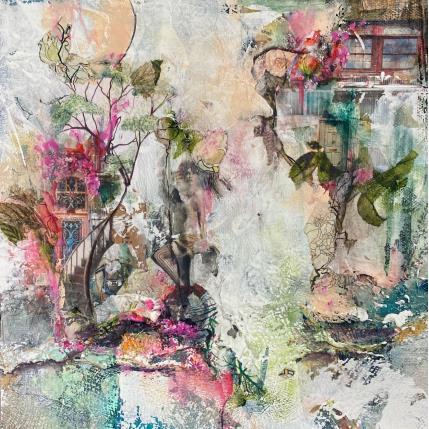 Painting Cache-cache by Bergeron Marie-Josée | Painting Surrealism Acrylic, Gluing, Oil