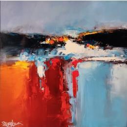 Pintura Abstraction marine por Castan Daniel | Pintura Abstract Oil, Plexiglass Minimalist