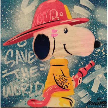 Pintura Snoopy Pompier por Kedarone | Pintura Pop-art Acrylic, Graffiti Pop icons