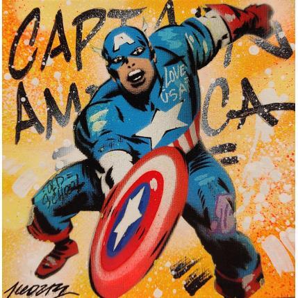 Pintura Captain America por Kedarone | Pintura Pop-art Acrylic, Graffiti Pop icons