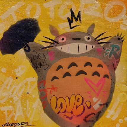 Painting Totoro parapluie by Kedarone | Painting Pop-art Acrylic, Graffiti Pop icons