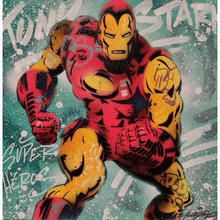 Peinture Iron man vintage par Kedarone | Tableau Pop-art Acrylique, Graffiti Icones Pop