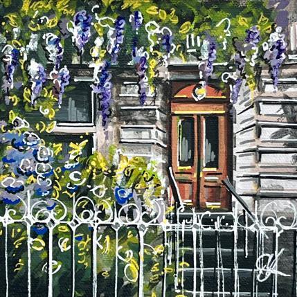 Painting La porte à la glycine, Strasbourg by Touras Sophie-Kim  | Painting Realism Acrylic Architecture, Landscapes, Urban