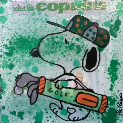 Peinture Snoopy golf par Kikayou | Tableau Pop-art Acrylique, Collage, Graffiti Icones Pop