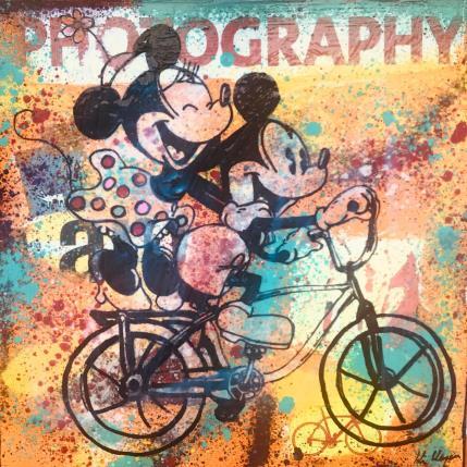 Peinture Love bike par Kikayou | Tableau Pop-art Acrylique, Collage, Graffiti Icones Pop