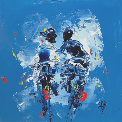 Painting Enlacés by Raffin Christian | Painting Figurative Oil Life style, Pop icons