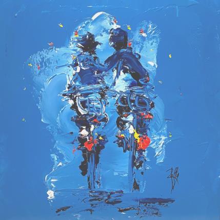 Peinture Notre instant par Raffin Christian | Tableau Figuratif Huile Scènes de vie