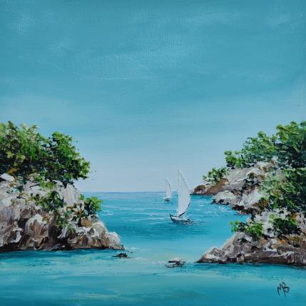 Peinture Admirer et naviguer par Blandin Magali | Tableau Figuratif Huile Paysages