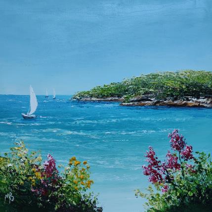 Peinture Cadre fleuri par Blandin Magali | Tableau Figuratif Huile Paysages