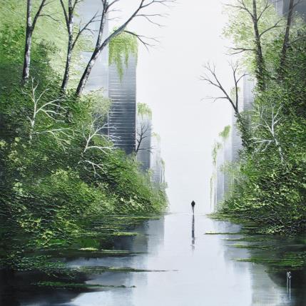 Peinture Le rythme des cités par Galloro Maurizio | Tableau Figuratif Huile Urbain