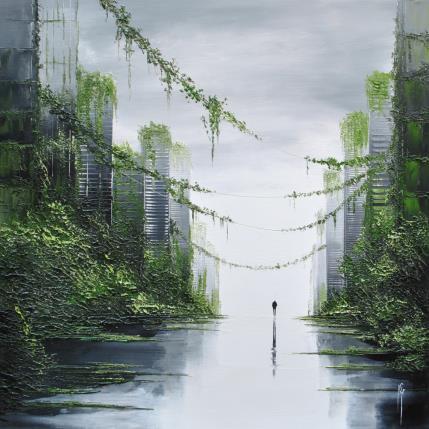 Peinture Le couloir du temps par Galloro Maurizio | Tableau Figuratif Huile Urbain