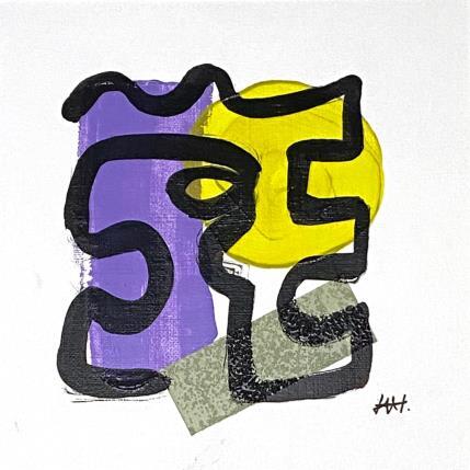 Peinture Side eye par Elliot Clara | Tableau Abstrait Acrylique, Encre