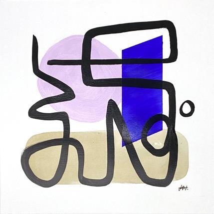 Peinture The blue door par Elliot Clara | Tableau Abstrait Acrylique, Encre