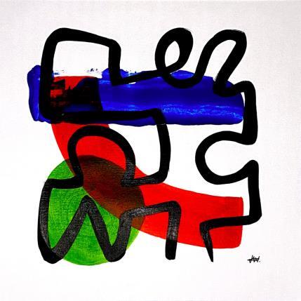 Peinture Technicolor par Elliot Clara | Tableau Abstrait Acrylique, Encre