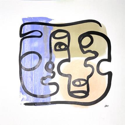 Peinture Looking for you par Elliot Clara | Tableau Figuratif Acrylique, Encre Portraits