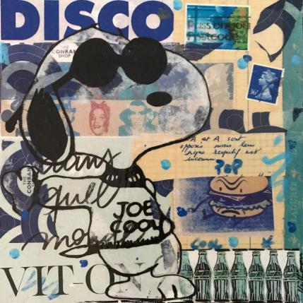 Peinture Snoopy cool vintage par Kikayou | Tableau Pop-art Acrylique, Collage, Graffiti Icones Pop