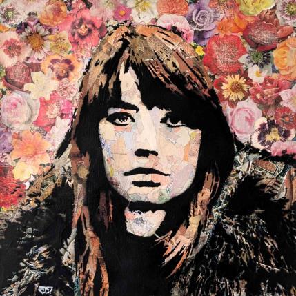 Peinture Françoise Hardy par G.C.Popartist | Tableau Pop-art Acrylique, Collage, Graffiti Icones Pop