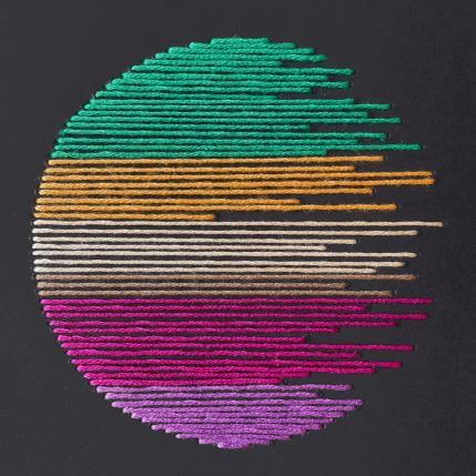 Peinture Filichroma 54 par Pinsard Marine | Tableau Matiérisme Textile Minimaliste