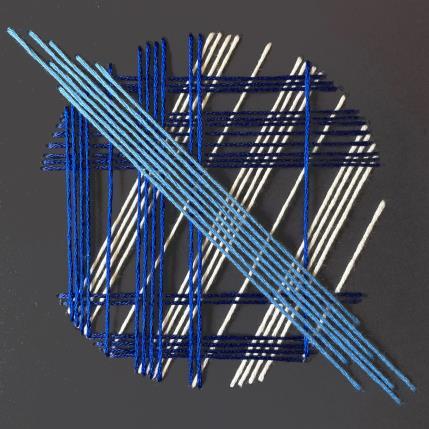 Peinture Filichroma 55 par Pinsard Marine | Tableau Matiérisme Textile Minimaliste