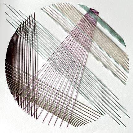 Peinture Filichroma 57 par Pinsard Marine | Tableau Matiérisme Textile Minimaliste