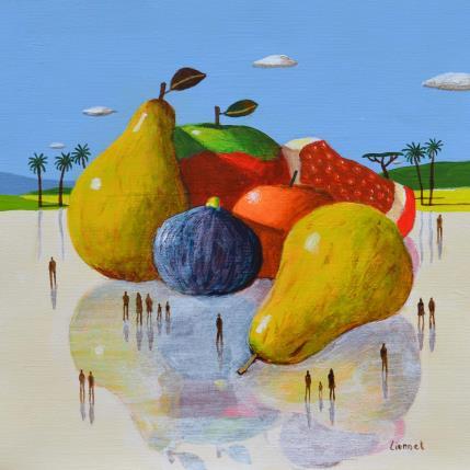 Peinture Reflet de fruits par Lionnet Pascal | Tableau Surréalisme Acrylique Natures mortes, Paysages, Scènes de vie