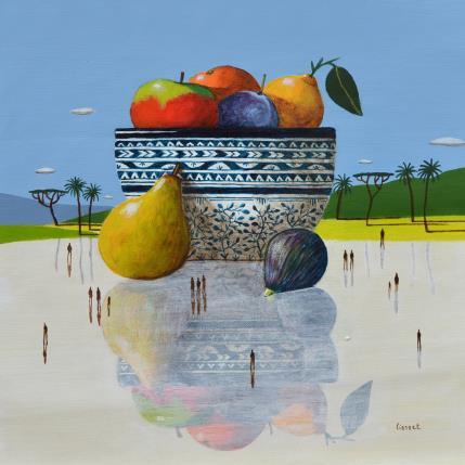 Peinture coupe de fruits par Lionnet Pascal | Tableau Surréalisme Acrylique Natures mortes, Paysages, Scènes de vie