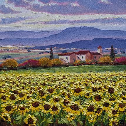 Peinture They look at me with joy par Requena Elena | Tableau Figuratif Huile Paysages
