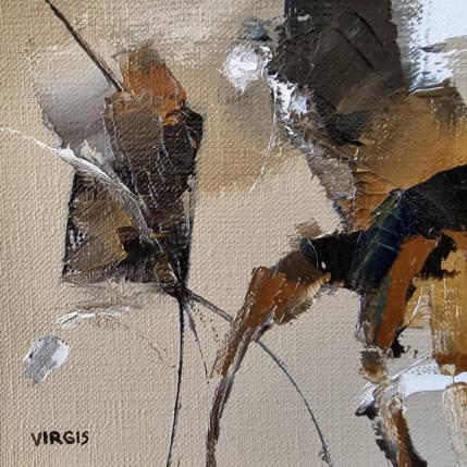 Peinture Moody autumn par Virgis | Tableau Abstrait Huile Minimaliste