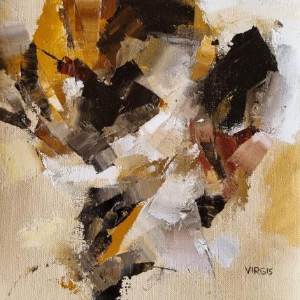 Peinture Autumn days par Virgis | Tableau Abstrait Huile Minimaliste