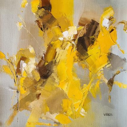 Peinture Yellow par Virgis | Tableau Abstrait Huile Minimaliste