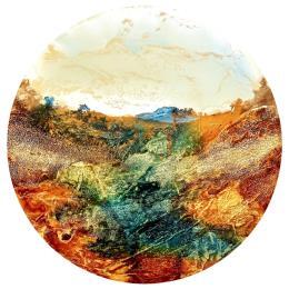 Painting Bronze Age 2150 by Depaire Silvia | Painting Abstract Acrylic Landscapes, Marine, Minimalist