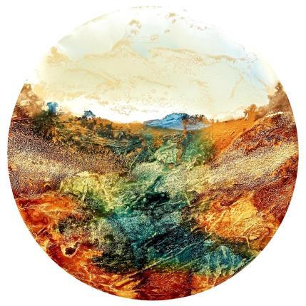 Peinture Bronze Age 2150 par Depaire Silvia | Tableau Abstrait Acrylique Marine, Minimaliste, Paysages