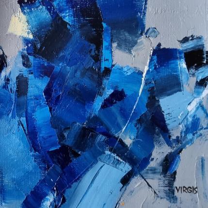 Painting Unrestrained Blue by Virgis | Painting Abstract Oil Minimalist, Pop icons