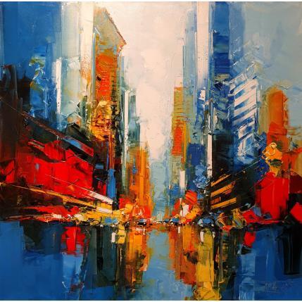 Peinture Red, orange and blue par Castan Daniel | Tableau Figuratif Huile